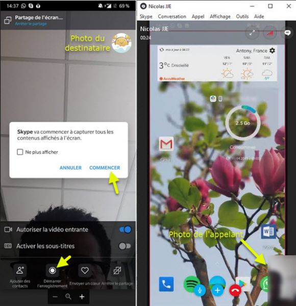 Skype mobile screen sharing